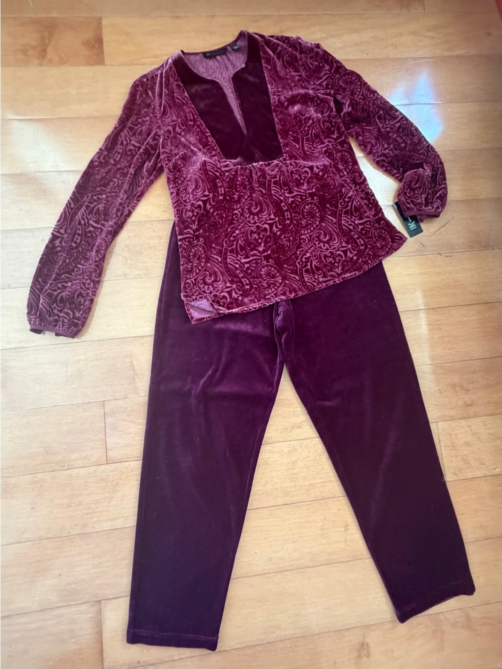Velvet Tunic  and Pants Set